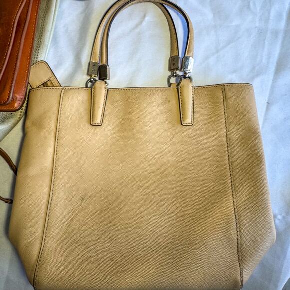 5pc LEATHER Handbag Bundle: COACH Saffiano Tote, BORN Crossbody, Stone Mountain - Picture 5 of 16